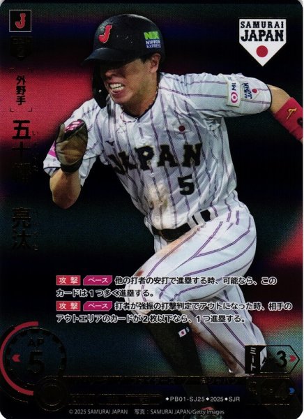 画像1: 【DO】[外野手]五十幡　亮汰(ビジター背景)【SJR】PB01-SJ25[ファイターズ] (1)