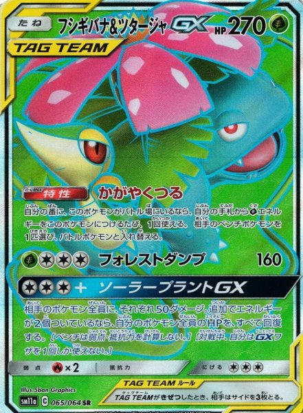 画像1: 【ポケカ】フシギバナ＆ツタージャGX【SR】SM11A-065 (1)
