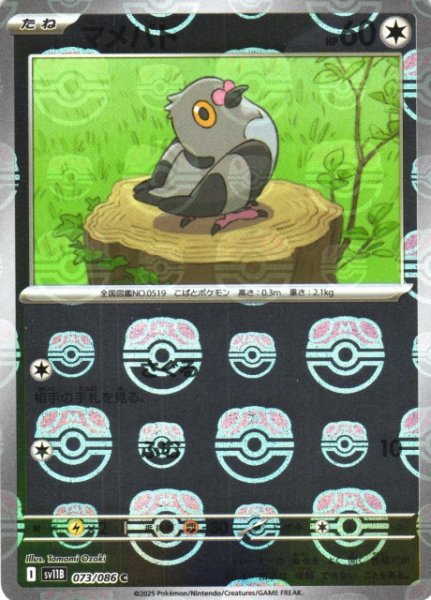 画像1: 【ポケカ】マメパト【ミラー/マスターボール柄】SV11B-073 (1)