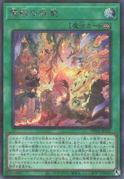 画像1: 【遊戯】霊獣の継聖【シークレットパラレル/魔法】TW01-JP125 (1)