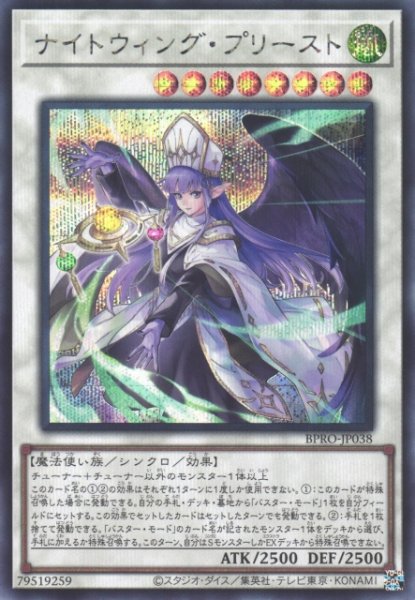 画像1: 【遊戯】ナイトウィング・プリースト【シークレット/☆8】BPRO-JP038 (1)
